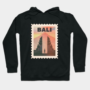 Bali Indonesia Postcard Stamp Design with Travel Photograph Hoodie